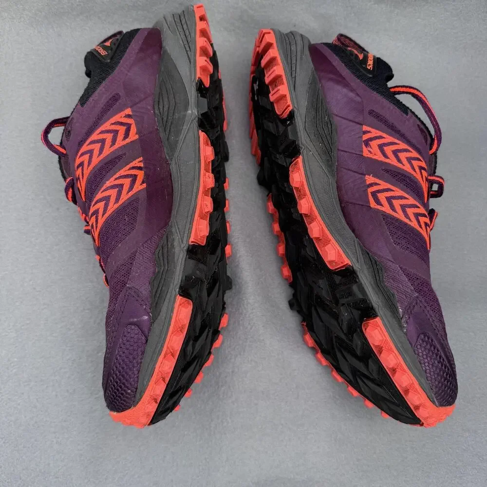 Brooks Cascadia 12 Shoes Womens Size 6 Purple Orange Trail‎ Running Cushion DNA